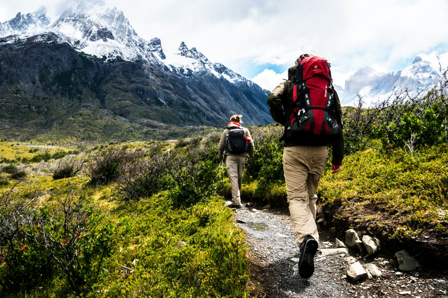 hiking in nature