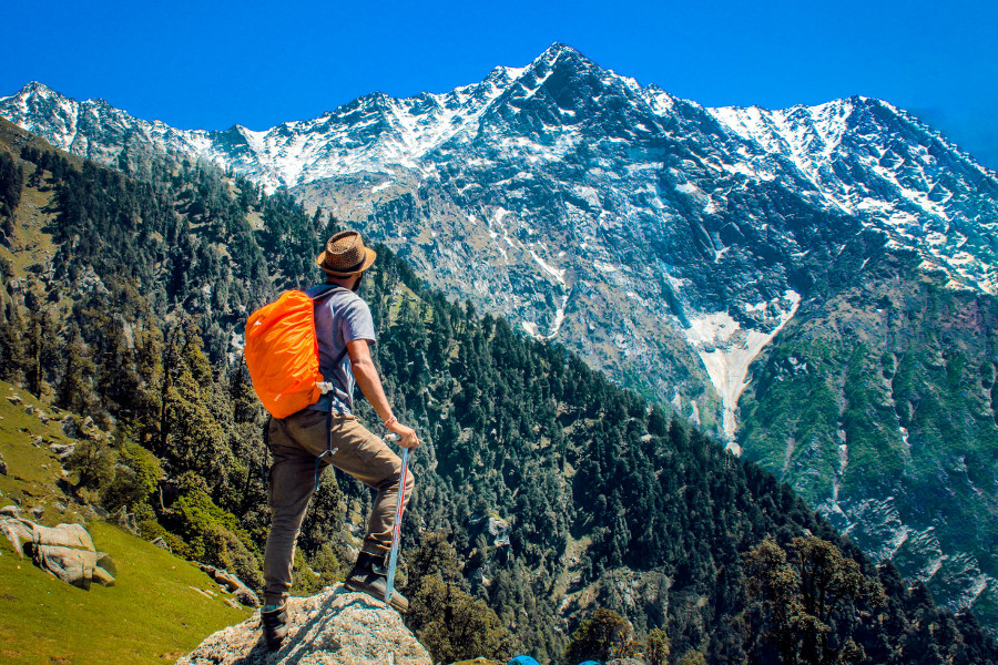 hiking in nature
