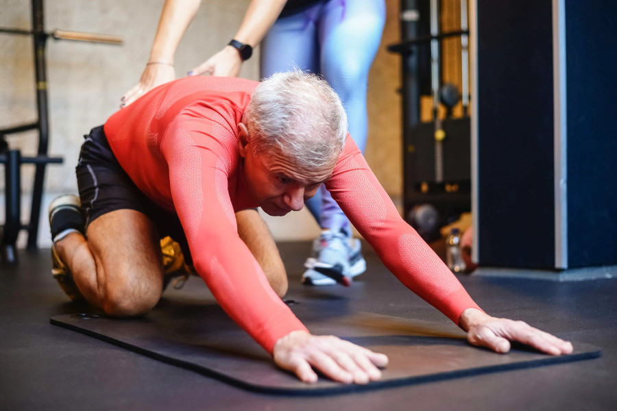 senior centers, exercising